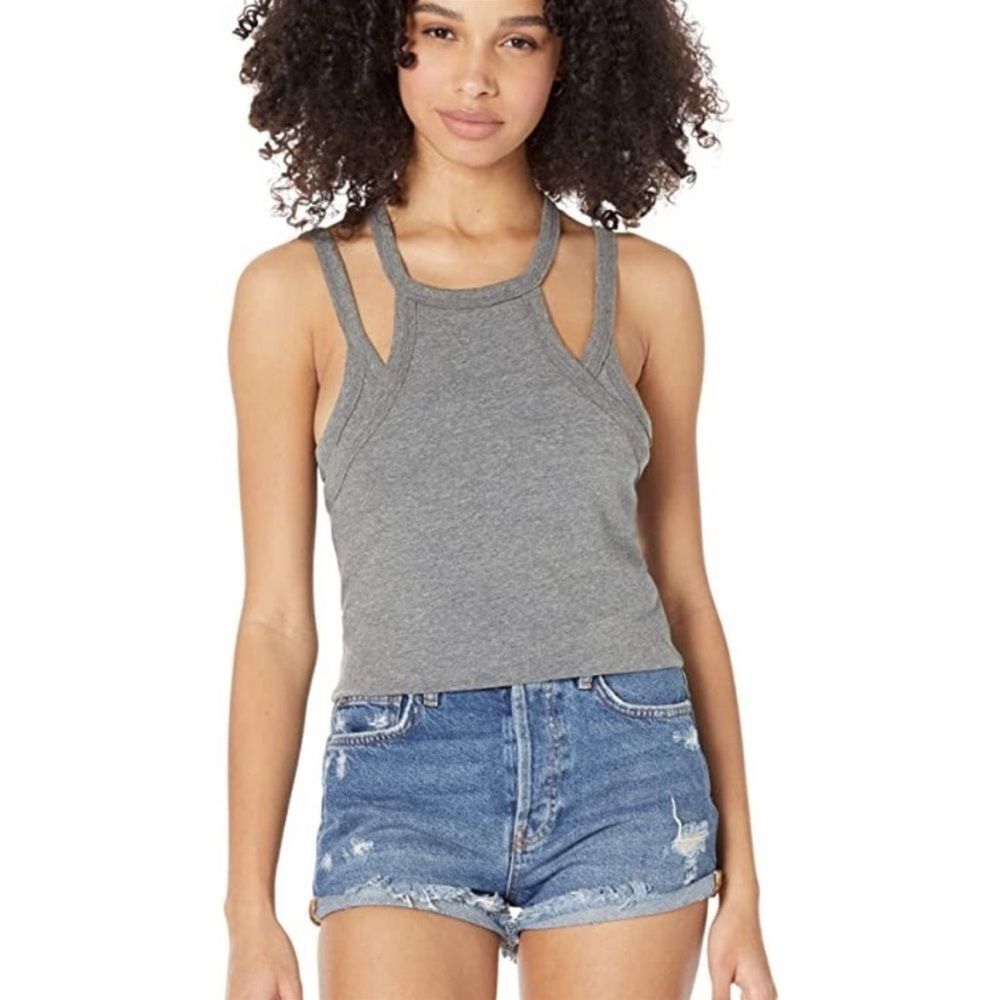 Free People Movement Two Times The Charm Tank in Heather Gray: Small / Large NWT - Picture 5 of 5